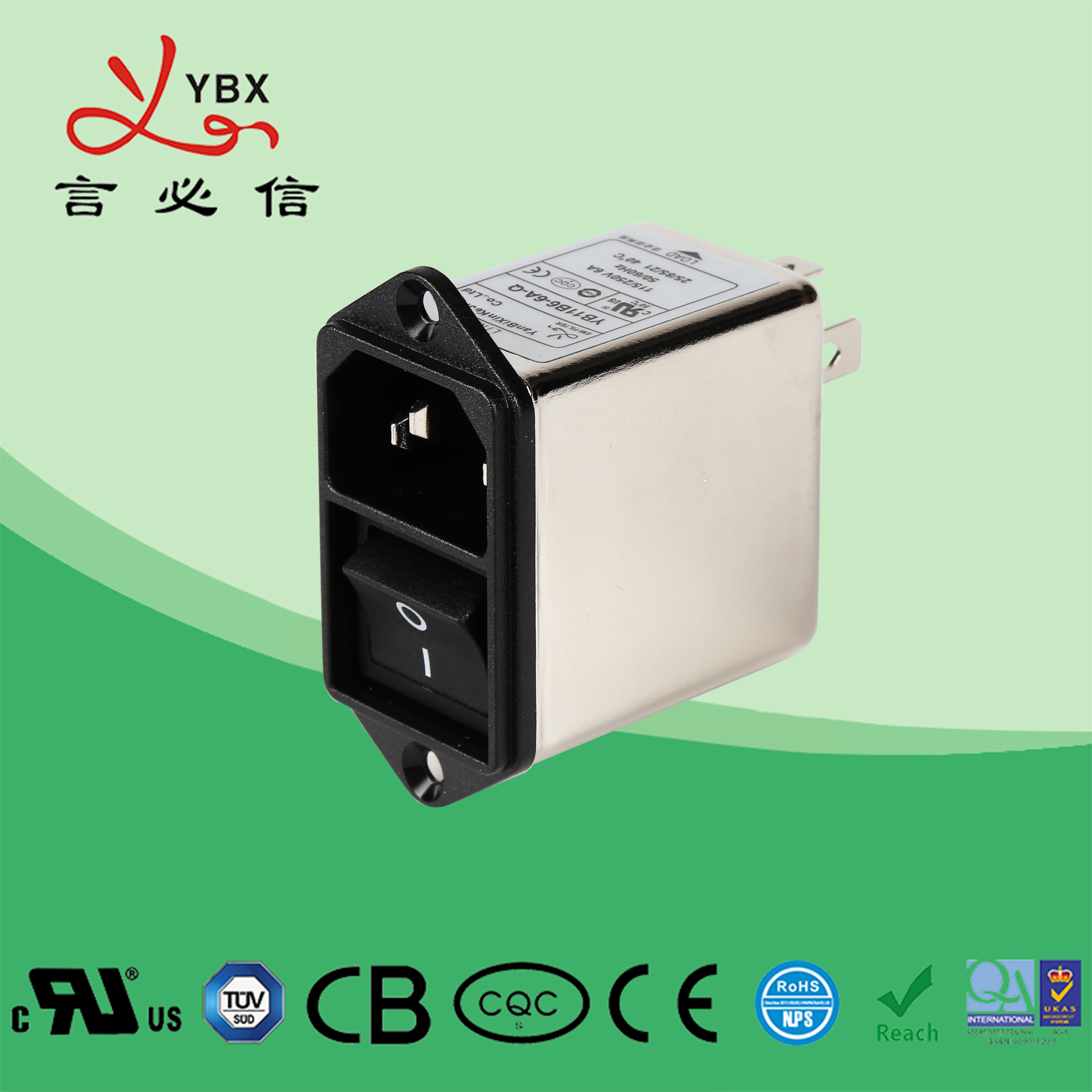 Wholesale Screw 250V EMI Power Filter 21*24 Switch For Coffee Vending OEM Service from china suppliers