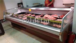 Wholesale Open Fresh Meat Chiller Self Serve Display Counter for Supermarket Refrigerated Display Case from china suppliers