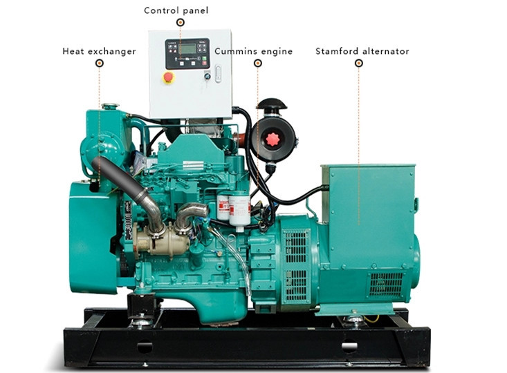 Wholesale 12kw Cummins Marine Diesel Genset With 4bt3.9 Diesel Engine ISO9001 Compliant from china suppliers
