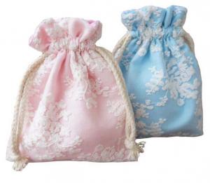 China cotton lace drawstring gift bag storage bag on sale