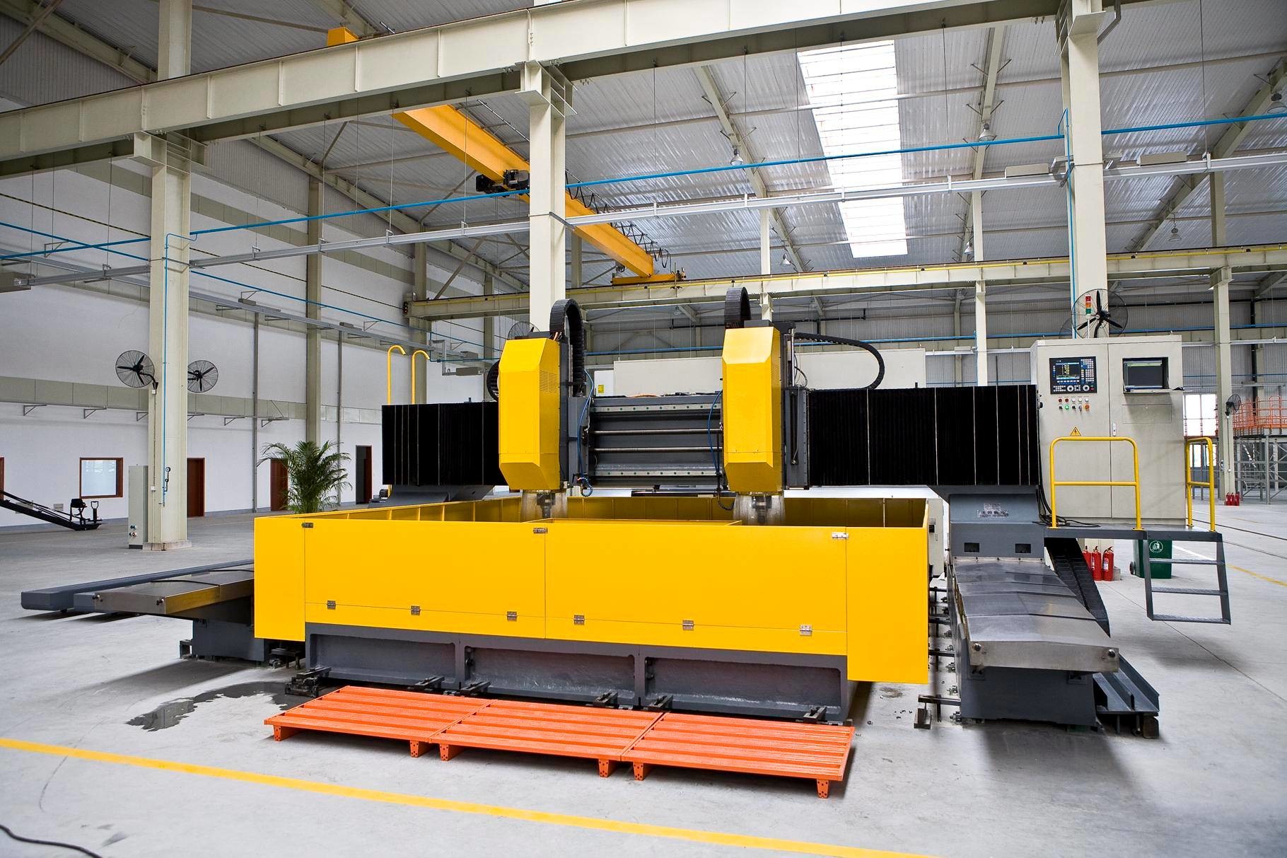 Double - Spindle CNC Plate Processing Machine Gantry Movable Type Flexible