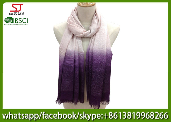 Chinese factory frayed ombre lightweight scarf 100% Viscose 70*180cm spring