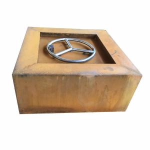 Wholesale OEM Rustic Rectangular Fire Pit Natural Gas Outdoor Firepit 0.8m from china suppliers