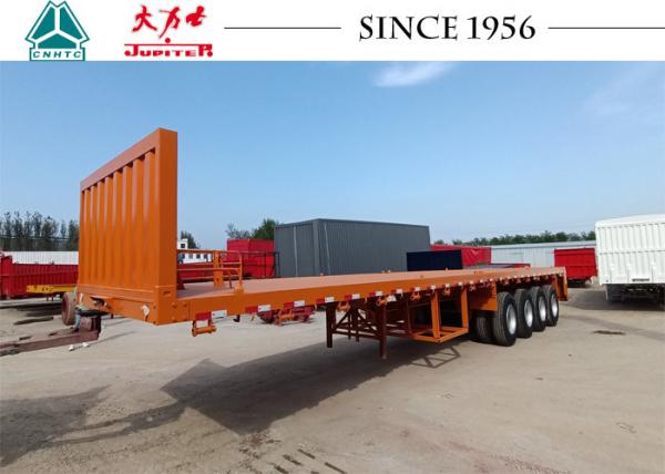 Quality 55 Ton Carbon Steel Q345B 4 Axle Flatbed Trailer for sale