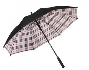 Wholesale Flip Proof Golf Foldable Sun Umbrella Double Layer Canopy Inside Plaid Color from china suppliers