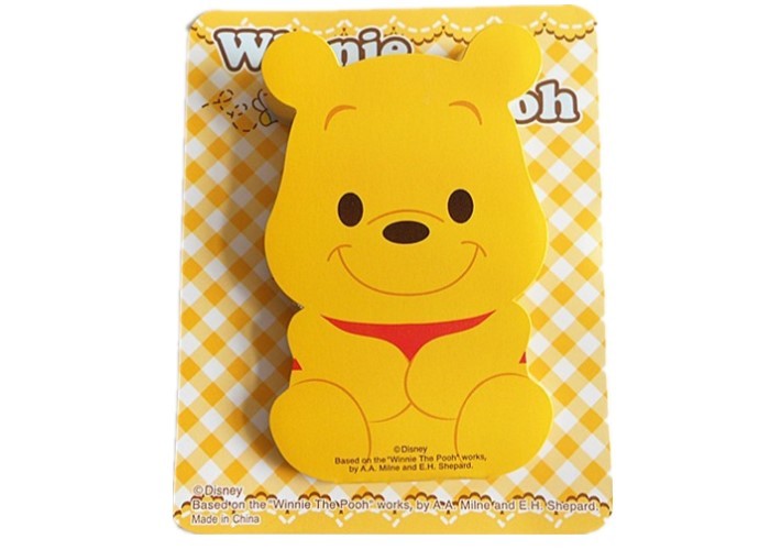 Wholesale Winnie Bear Shape Cool Post Custom Sticky Notes CMYK Printable from china suppliers
