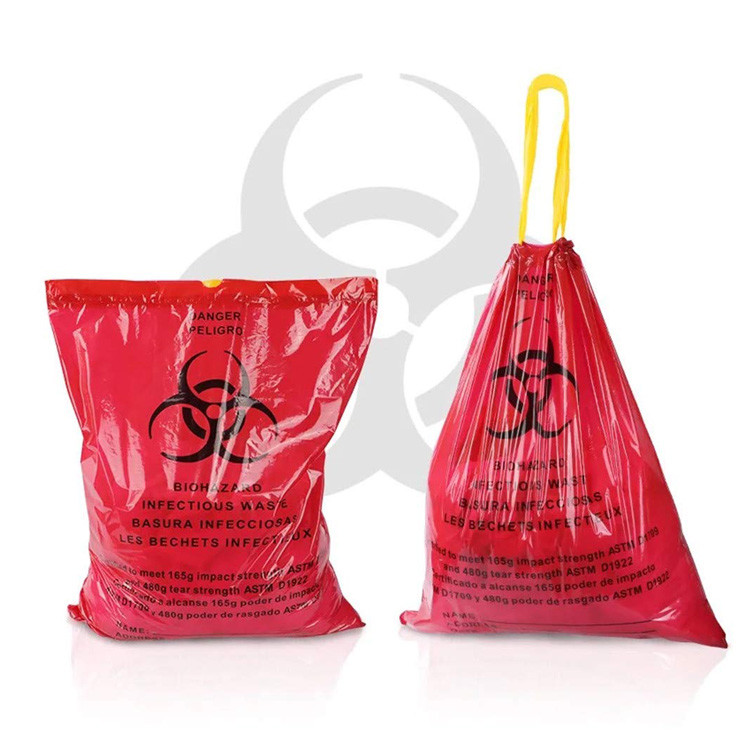 Wholesale Disposal Medical 24" X 30" Biohazard Trash Bag With Drawstring from china suppliers