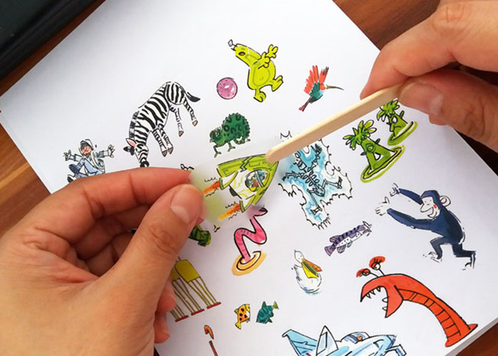Wholesale Eco Friendly Cartoon Custom Paper Stickers , Non Toxic Rub On Sticker from china suppliers