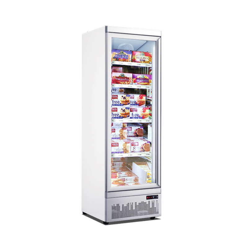 Wholesale 220V 450L vertical display freezer with digital thermostat CB CE certification from china suppliers