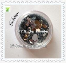 Silver Holographic Hexagon glitter sequins