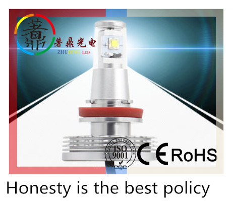 China The first headlights H1 cree LED angel eyes smart IC canbus cut the brightest bulb on sale