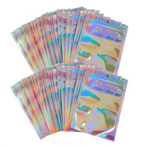 Wholesale Holographic 4x6 Resealable Bags , Clear Window Stand Up Mylar Bags from china suppliers