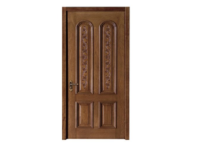 Stopper Closer Interior Wood Doors , Wenge Veneer Solid Oak Internal Doors