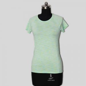 Wholesale Light Green Yoga Clothes For Women , Anti - UV Custom Yoga Shirts 12-13kg/Ctn from china suppliers