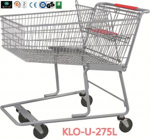 Wholesale 275L American Grocery Store Shopping Trolley With Base Grid / Metal Supermarket Carts from china suppliers