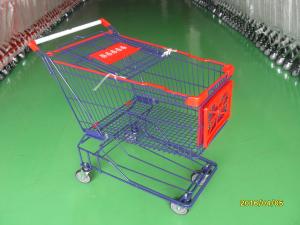 Wholesale Supermaket store 150L asian style Wire Shopping Trolley carts with wheels from china suppliers