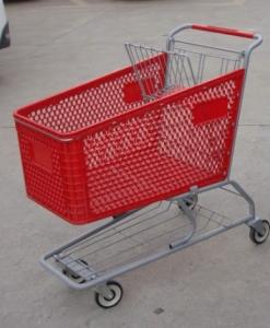 Wholesale 180L Metal Chassis Supermarket Shopping Carts Plastic 1030 x 575 x 1015mm from china suppliers