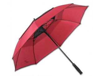 Wholesale Vented Extra Long Shaft Collapsible Golf Umbrella 190T Pongee Solid Color from china suppliers