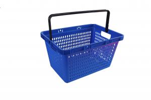 Wholesale 28L Blue PP Plastic Shopping Baskets With Handles For Supermarkets / Stores from china suppliers