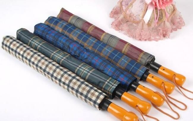 Wholesale Weather Resistant Mens Walking Umbrella Wooden Handle Straight Plastic Tips from china suppliers