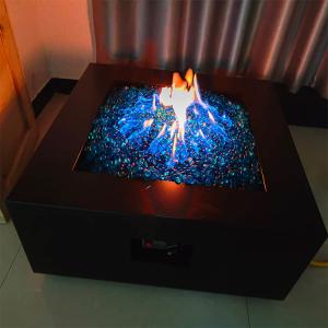 Wholesale 800mm Patio Propane Fire Pit Table ISO Garden Glass Fire Pit from china suppliers