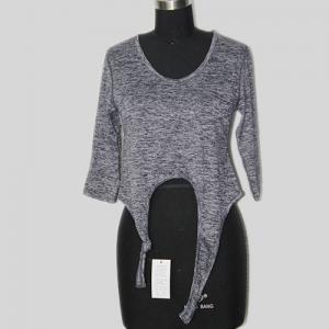 Wholesale Slim Fit Womens Yoga Shirts , Quick Dry All Size Yoga Workout Shirts from china suppliers