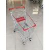 Buy cheap 60 L 4 PU Casters Supermarket Shopping Carts , Shopping Push Cart With Groceries from wholesalers