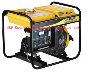 Wholesale 220 / 230V Air Cooled Open Frame Diesel Generators Low Oil Alarm System from china suppliers
