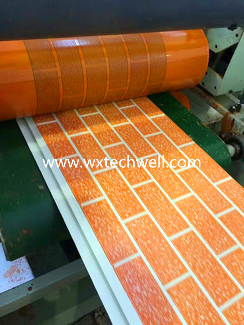 Wholesale Embossed Brick Pattern Exterior Decorative Metal Wall Cladding Panel Production Line from china suppliers
