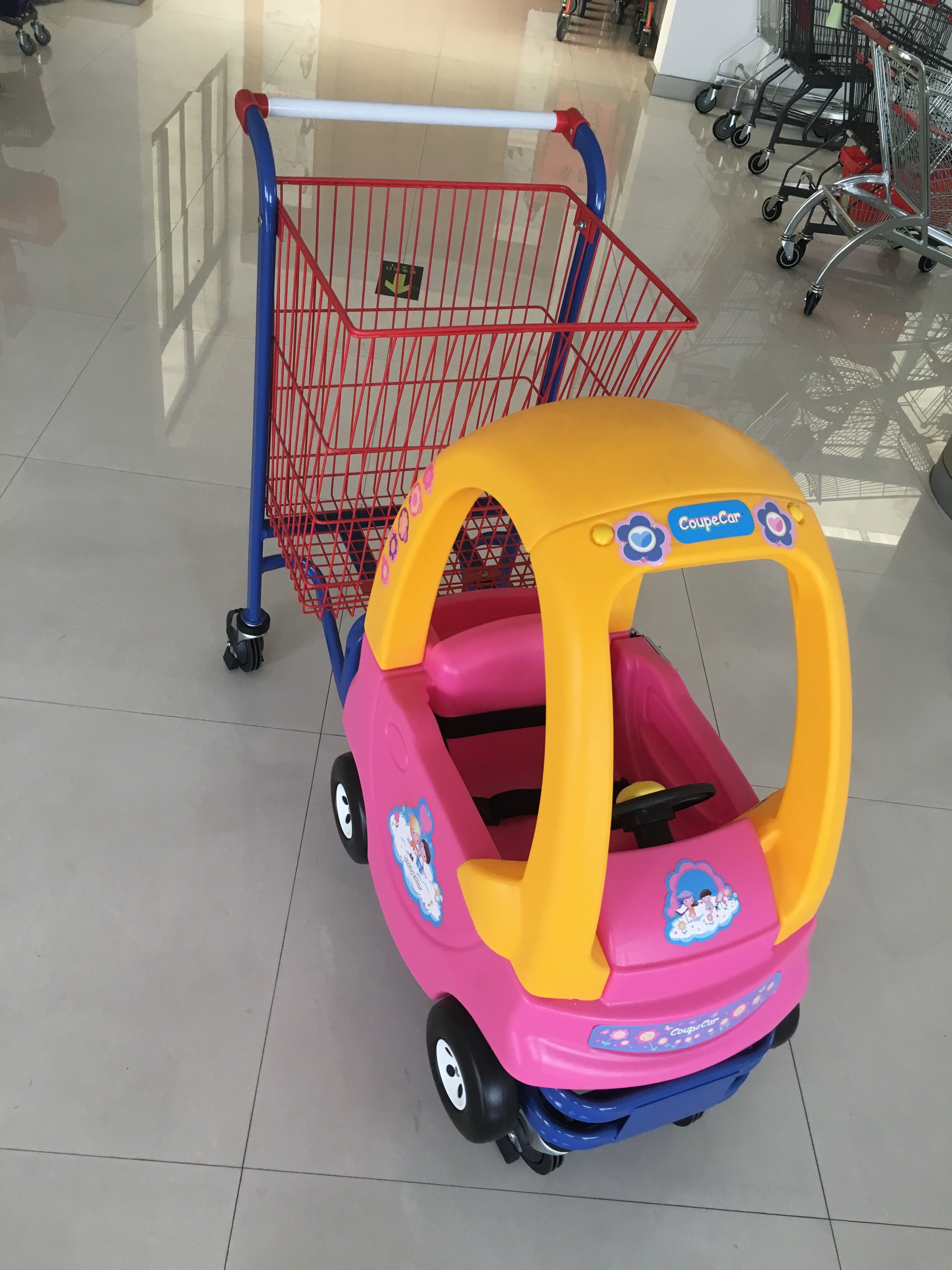Buy cheap Metal Kids Shopping Carts , Kids Shopping Trolley Travelator Casters CE / GS / from wholesalers