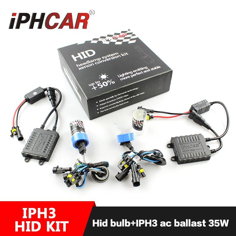 Quality IPHCAR Factory  Price OEM HID kit for  h1 h3 h4 h7 9005 9006 35W Xenon lens with Hid Bulb for sale