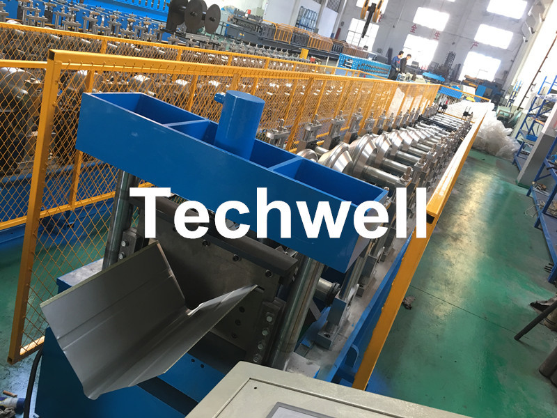 Wholesale Steel Roof Ridge Cap Roll Forming Machine With Guiding Column Forming Structure , PLC Frequency Control System from china suppliers