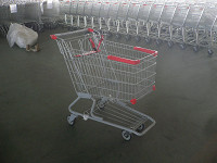 Wholesale PU Wheel Supermarket Shopping Carts with Bottom Rack , funky shopping trolley from china suppliers
