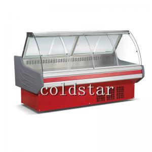 Wholesale Sliding curved glass deli showcase meat display refrigerator from china suppliers