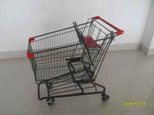 Wholesale Durable Grocery Shopping cart trolley With welded low tray and 4x4inch swivel lfat casters from china suppliers