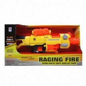 Wholesale B/O Semi-automatic Soft Bullet Gun, 20 Darts, Super-speed Hot Wheel, Racing Fire from china suppliers