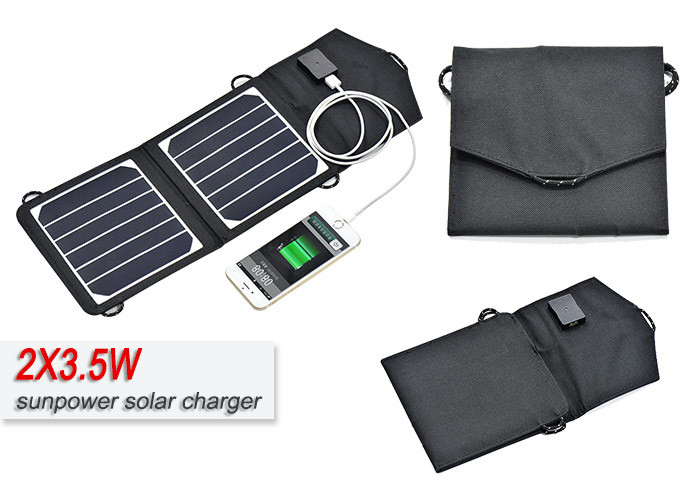 Wholesale Foldable Sungold 7w 12V Solar Panel Kits , Portable Solar Cell Phone Charger  from china suppliers