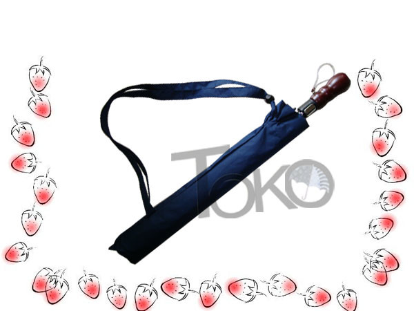 Buy cheap Plastci Cap Folding Golf Umbrella , Mens Black Umbrella Wooden Handle Metal Tips from wholesalers