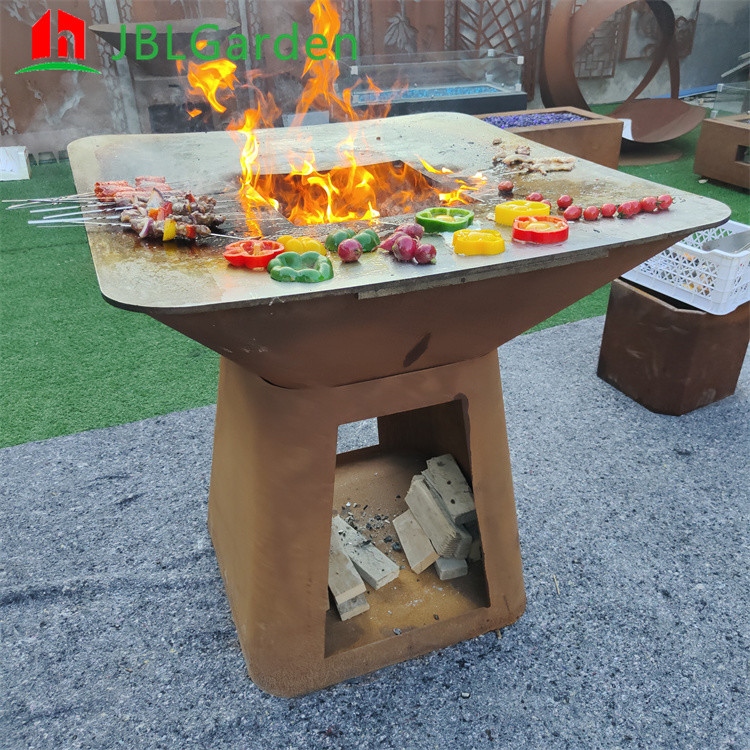 Wholesale Outdoor Large type Rusty Corten metal Barbecue Grill camping Oven from china suppliers