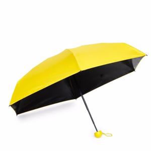 Wholesale Durable 6 Panels Black Vinyl Coated Mini Folding Umbrella Anti Uv With Case from china suppliers