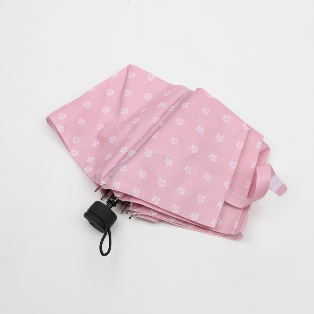 Wholesale Pink And White Uv Blocker Travel Umbrella , Custom Folding Sun Umbrella from china suppliers