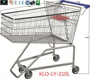 Wholesale Flat Basket Wire Mesh Metal Shopping Carts With PVC , PU , TPR Wheels from china suppliers