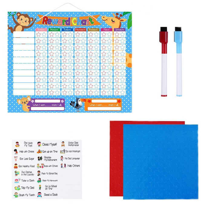 Wholesale 15.75" X 12" Magnetic Reward Chart Dry Erase Board With Dry Erase Pens from china suppliers