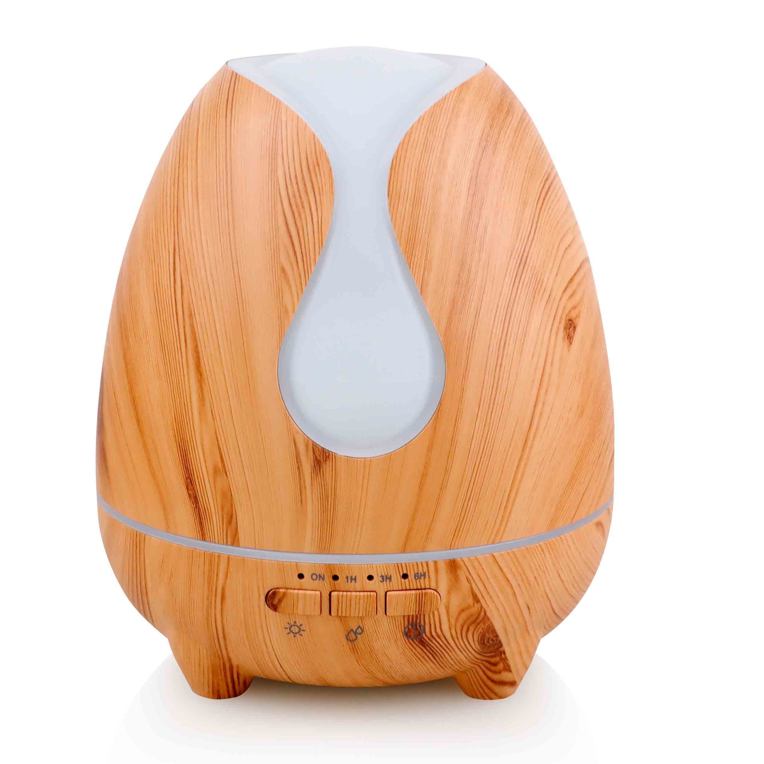 BCSI 500ml Essential Oil 14W Wood Grain Aroma Diffuser Water Drop Shaped for sale