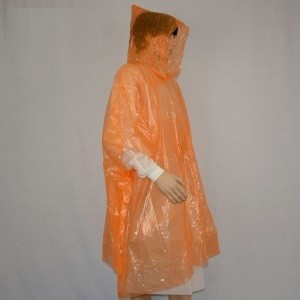 Adult / Kid Disposable Plastic Rain Suit Polyethylene Material CE Certification