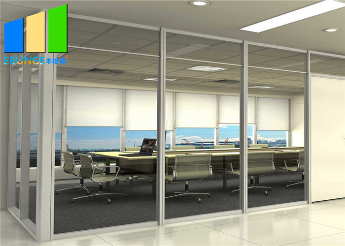 Wholesale Interior Room Divider Aluminum Frame Single Glass Partition Wall For Office Meeting Room from china suppliers