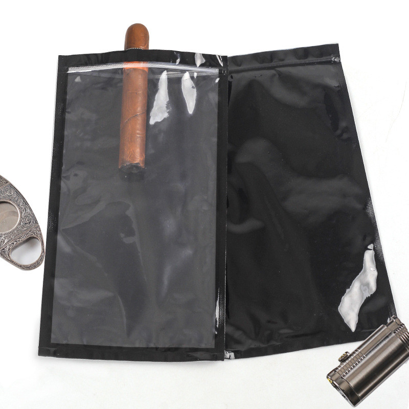 Wholesale Transparent Travel Cigar Moisturizing Bag 5pcs Sealed Cigar Storage Bag from china suppliers