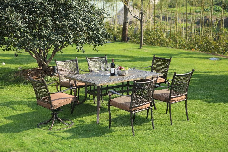 Wholesale outdoor garden furniture cast aluminum set-16102 from china suppliers