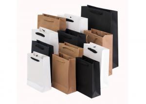 Wholesale Printed Retail Flat Handle PMS Kraft Paper Shopping Bags from china suppliers