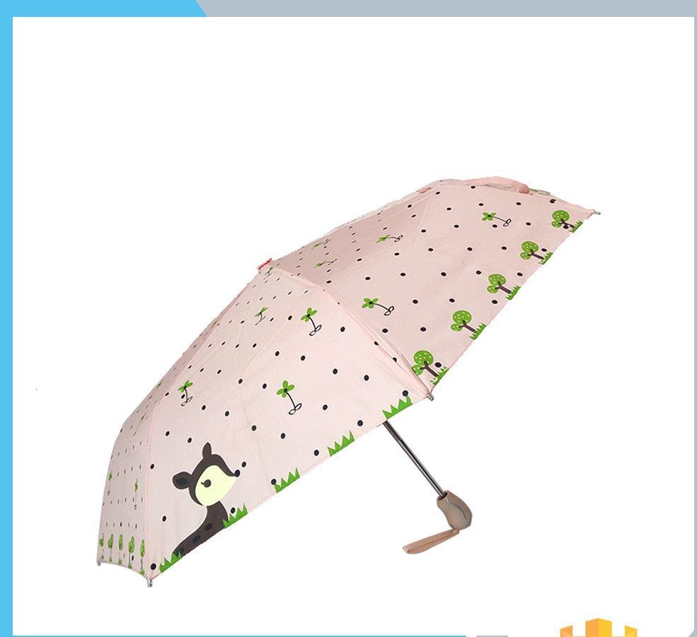Wholesale Full Printed Custom Automatic Folding Umbrella For Women With Plastic Handle from china suppliers